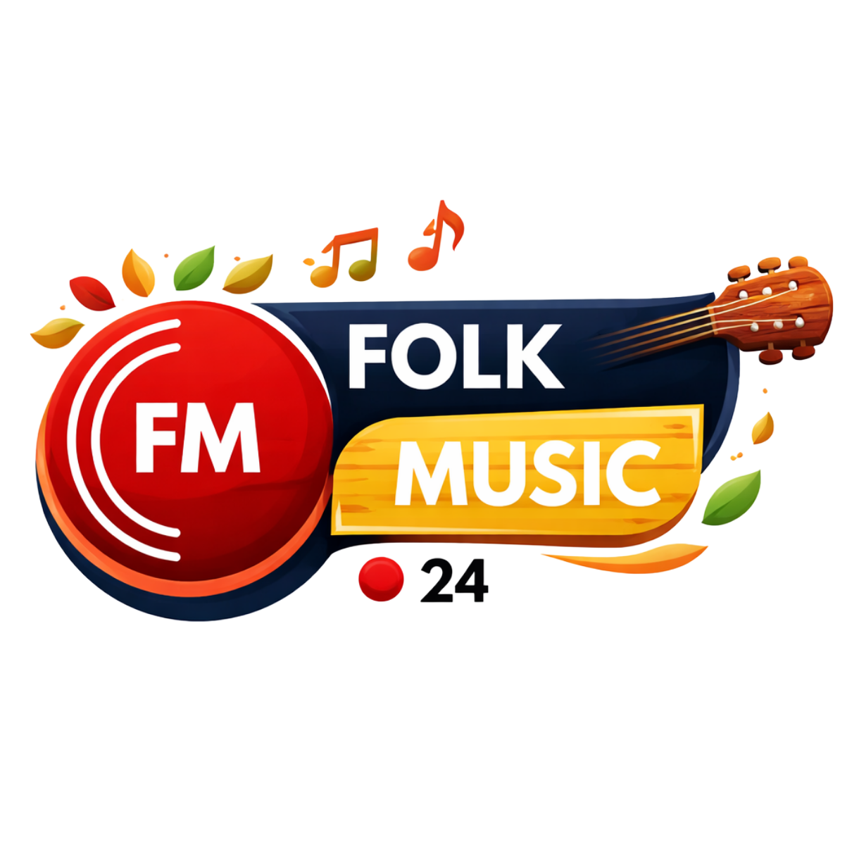 Folk Music 24 Record Label Logo